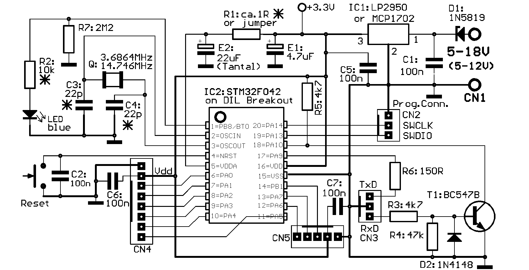 F042 TSSOP20 Schematic