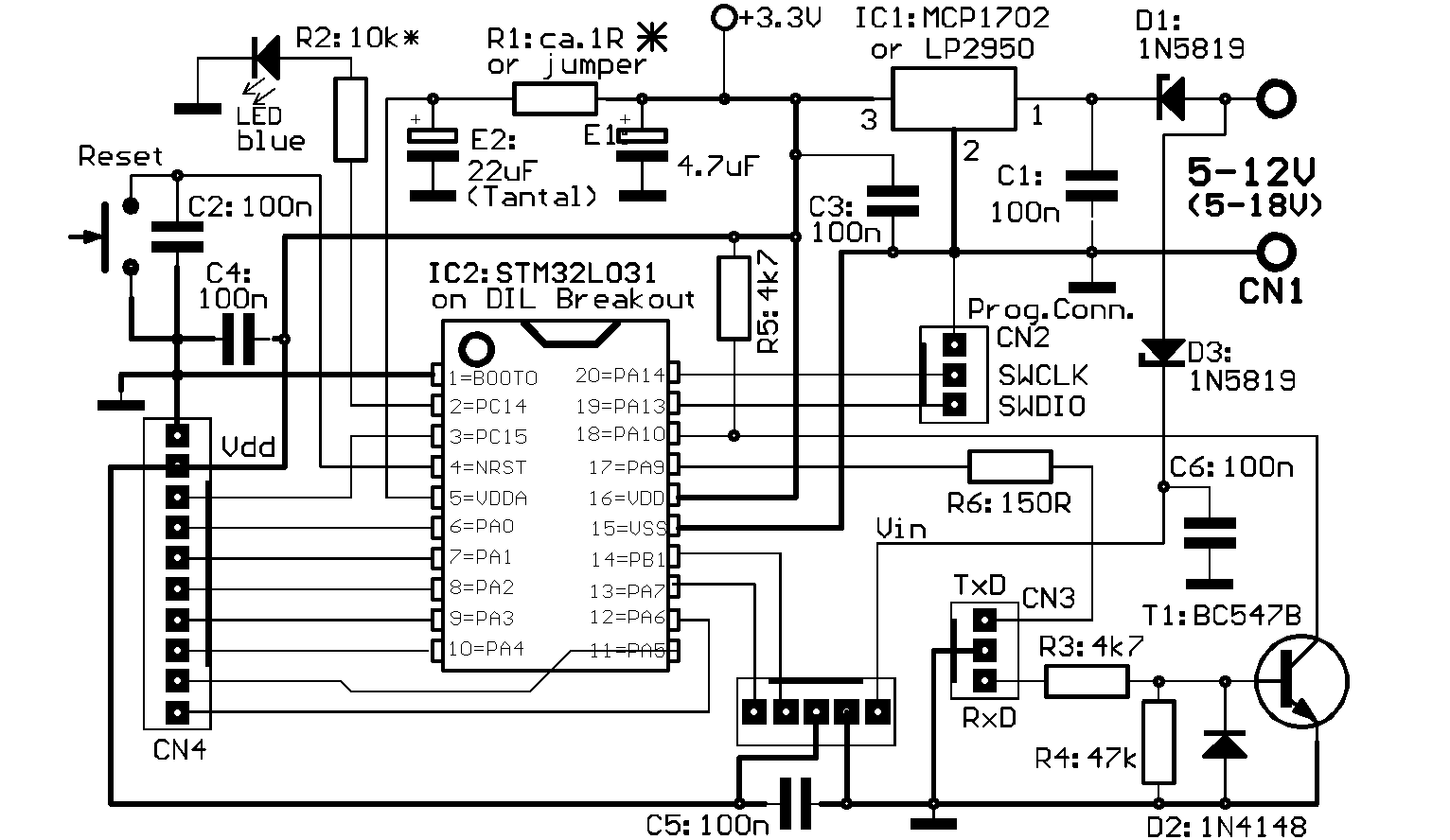 L031 TSSOP20 Schematic