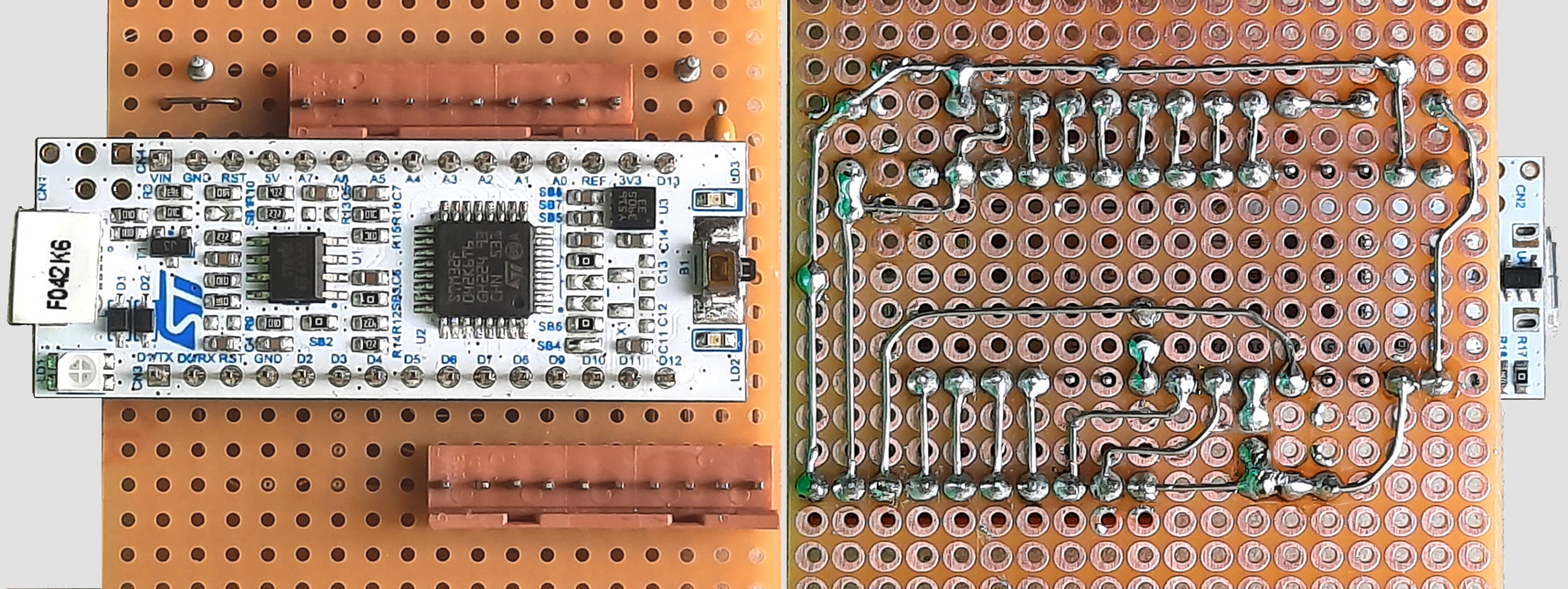 F042 Nucleo Veroboard photo